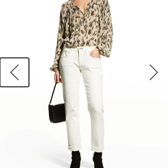 rag & bone The Dre Aged Bright White Jean Size: 25 - Picture 14 of 16